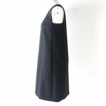 極美品★正規品 FOXEY フォクシー 37794 裏地シルク混 膝丈 ノースリーブ ワンピース／ドレス ブラック 38 レディース 日本製 エレガント◎_画像2