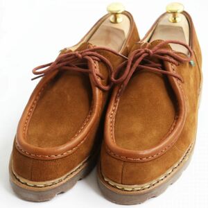 未使用品●Paraboot パラブーツ MICHAEL/ミカエル 66143 スウェードレザー レースアップ チロリアンシューズ ブラウン 40 1/2 仏製 メンズ