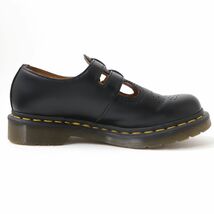 極美品☆Dr.Martens ドクターマーチン 12916 メリージェーン ダブルストラップ イエローステッチ レザーシューズ ブラック レディース UK5_画像5