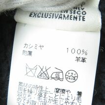 美品☆正規品 HERMES エルメス ノーカラー ZIP リブ編み カシミヤ100％ 半袖 ニット トップス チャコールグレー 34 イタリア製 レディース_画像8