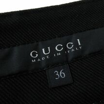 美品◎正規品 イタリア製 GUCCI グッチ 228916 レディース インターロッキングG 異素材 パッチワーク 台形 ミニスカート マルチ 36_画像8