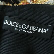 未使用◎正規 定605000円 DOLCE&GABBANA ドルチェ＆ガッバーナ F62E6T 肩リボン ノースリ 超ロングワンピース マルチ ボーダー柄 36 タグ付_画像7