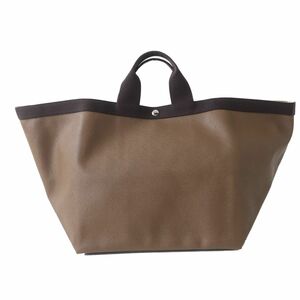  ultimate beautiful goods * France made HERVE CHAPELIER Herve Chapelier 713GPryuks boat type tote bag XLko-tedo canvas valuable size Brown lady's 