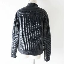 未使用品◎19年 MONCLER モンクレール FLAMANT レディース ワッペン付き ライダース風 ダウンジャケット ブラック 4 タグ付き 大きいサイズ_画像3