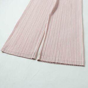 美品◎正規品 21SS 日本製 PLEATS PLEASE プリーツプリーズ PP11-JF433 レディース プリーツ ロングパンツ ベビーピンク 3 シンプル◎の画像5