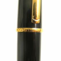 良品▼Cartier カルティエ ディアボロ ドゥ カルティエ ブルージュムストーン ペン先18K キャップ式 万年筆 ブラック×ゴールド Mニブ 仏製_画像6