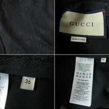 未使用品☆正規品 GUCCI グッチ 22SS 682284 GGモノグラム 裾ZIPデザイン パンツ/ボトムス ブラック 黒 36 レディース イタリア製 タグ付_画像9