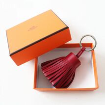 極美品◎フランス製 HERMES エルメス カルメン チャーム キーリング バイカラー ルビー/ブルーマルテ シルバー金具 アニョーミロ 箱付き_画像2