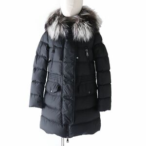 美品◎19-20AW 正規品 MONCLER モンクレール APHROTI アフロティ ワッペン・ファー・フード付き ダウンコート レディース ブラック 黒 00