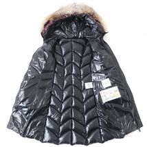 極美品△美シルエット◎ MONCLER モンクレール ALBIZIA アルビジア フォックスファー・フード付き ダウンコート ボルドー レディース 00_画像4