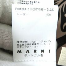 極美品△正規品 マルニ MARNI WINTER EDITION 2010 花葉柄 ハンギングスカーフ付き ロングスリーブドレス ワンピース 黒×ベージュ 38_画像9