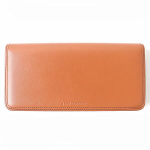 未使用品△J&M DAVIDSON J&M デヴィッドソン 22SS 10223N 7314 DAVIDSON FLAT WALLET 2つ折 レザー ロングウォレット/長財布 ブラウン 箱付