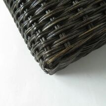 極美品★カービングトライブス/グレースコンチネンタル Carving Basket MS タッセル付 ターンロック レザー使い かごバッグ 茶 保管袋付_画像6