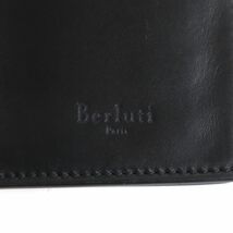 美品▼BERLUTI ベルルッティ サンタル カリグラフィ ヴェネチアスクリットレザー ウォレット/2つ折り長財布 ネイビー イタリア製 メンズ_画像7