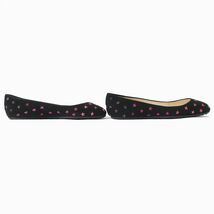 未使用品△JIMMY CHOO ジミーチュウ GWENN FLAT マルチスタースタッズ スウェードレザー フラットシューズ 黒×メタリックピンク系 37 伊製_画像4