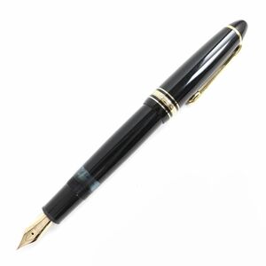 良品△MONTBLANC モンブラン マイスターシュテュック No.146 ホワイトスター ペン先14K 万年筆 EFニブ ブラック×ゴールド ドイツ製