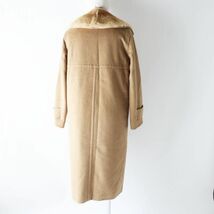 美品◎正規品 白タグ イタリア製 MaxMara マックスマーラ レディース 襟ミンク 中綿ライナー付き キャメル100％ ロングコート キャメル 40_画像3