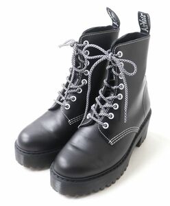 美品★Dr.martens ドクターマーチン SHRIVER HI CS シュライバー ハイ 8ホール 厚底 レザー レースアップブーツ レディース ブラック UK5