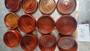 （A101） 木製 菓子皿 合計12枚 茶道具【未使用品】