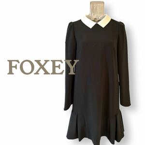 フォクシー　白襟 ワンピース　サイズ３８　FOXEY NEW YORK