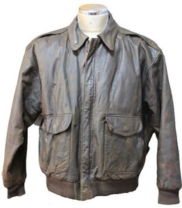 米国製！　AVIREX　A-2　FLIGHT　JACKET　DARK　BROWN！　Lサイズ！