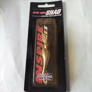 SPIN−MOVE SHAD SMスピンムーブ　シャッド＃101ステイン　ゴールド　日本製　在庫処分品。