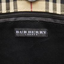 バーバリー ノバチェック トートバッグ ベージュ キャンバス レザー レディース BURBERRY 【中古】_画像9