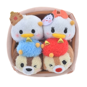 ツムツム ぬいぐるみ ドナルド、デイジー、チップ＆デール 節分セット TSUM TSUM