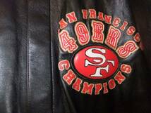 レア！即決！NFL サンフランシスコ 49ers スーパーボウル5回目優勝記念 90s本革レザージャケット USA製 ジェフハミルトン_画像3