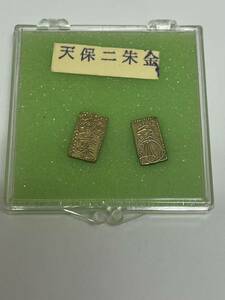 管100606 日本古銭 ニ朱金 総重量3.4g 1.7g×2