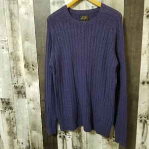 BEAMS+ Beams plus cable knitted sweater M size linen. men's 