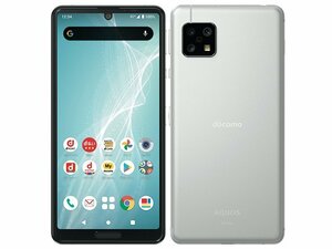 SIMフリー SHARP AQUOS sense4 64GB シルバー SH-41A docomoロック解除 判定〇 スマートフォン 格安SIM使用可 充電ケーブル付★液晶割れ品