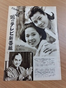 切抜き/テレビ新番組/大空眞弓 林美智子 松方弘樹/林真一郎 牧冬吉 白鳥みづえ/宇津井健 川津祐介/平凡1965年6月号掲載