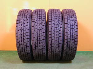 155/80R13 DUNLOP ヴィッツ、ロゴ、ブーン 製造年2021 4本 バリ溝★C634