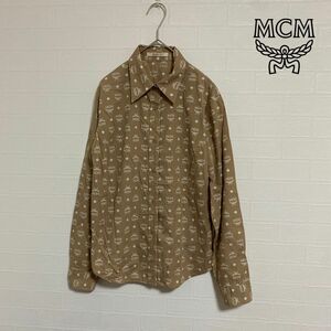 【MCM】美品！ビックロゴ 長袖 シャツ