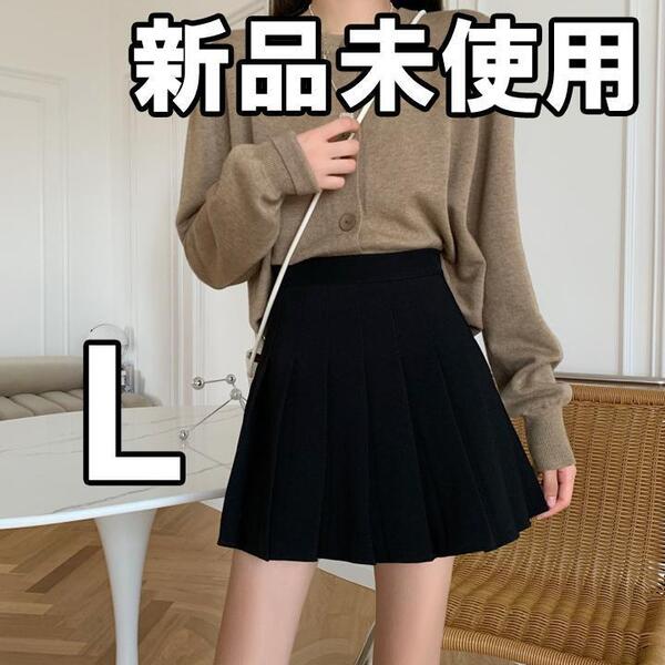 【大人気につき在庫わずか!次入荷未定!最終値下げ!新品未使用】 レディースミニスカート 黒 L プリーツ ロリータ ゴシック オルチャン