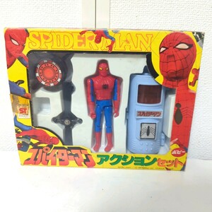 66K スパイダーマン アクションセット ポピー 元箱付き 超合金 プラトイ プラデラ