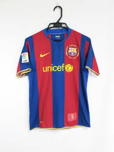 バルセロナ 07-08 ホーム ユニフォーム ジュニアL 150-160cm ナイキ NIKE Barcelona サッカー シャツ キッズ 子供用