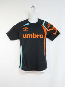 アンブロ UMBRO プラクティスシャツ 半袖 S 送料無料 サッカー トレーニングウェア ユニフォーム 黒 ブラック