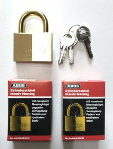 【最安値＆送料無料】【2個セット】【50mm】ABUS 南京錠 ヨーロッパNO.1 ロックブランド ドイツ 頑丈 精巧