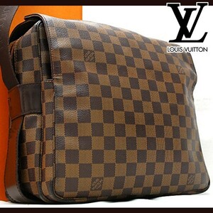 ★極美品★ ルイヴィトン Louis Vuitton ダミエ ナヴィグリオ メンズ ショルダーバッグ 1円 N45255 定価約18万 23082008