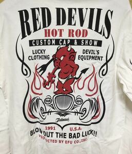 ◆テッドカンパニー Ted Company◆レッドデビル RED DEVILS コットン 長袖 Tシャツ ロンT 44 オフホワイト テッドマン