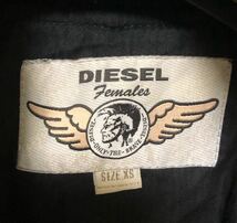 ◆ディーゼル DIESEL◆チェック柄 変形 ウール ジャケット XS ブラック/グレー_画像6