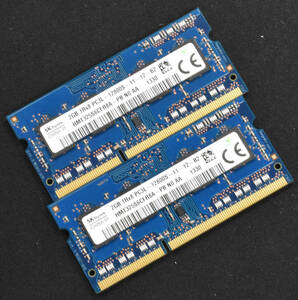 (送料無料) 4GB (2GB 2枚組) PC3L-12800S DDR3-1600 S.O.DIMM 204pin 1Rx8 1.35V 低電圧対応 1.5V対応 SK-HYNIX 4G 8G (管:SA4208 x4s