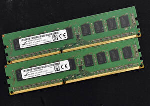 8GB (4GB 2枚組) PC3L-12800E DDR3L-1600 ECC 1.35V/1.5V 2Rx8 両面実装 240pin ECC Unbuffered DIMM MT Micron (管:SA5005 x3s