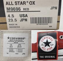 【23.5cm】新品 CONVERSE ALL STAR OX RED コンバース オールスター OX レッド メンズ スニーカー(M9696) 5070_画像7