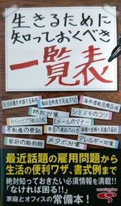 生きるために知っておくべき一覧表 書籍 送料込み