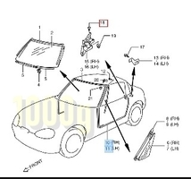 【スズキ純正新品】SUZUKI 未使用品 ★超希少品★ カプチーノ ドアウェザーストリップ 左右セット EA11R RA21R 1992/3-1997/8_画像6