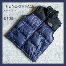 訳あり【THE NORTH FACE】ザノースフェイス 1996 RETRO NUPTSE JACKET レトロヌプシ ダウンベスト 700フィルパワー 青 Sサイズ_画像1