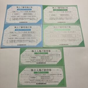 名鉄株主優待 リトルワールド 南知多ビーチランド　入園券2枚 + 名鉄ホテルグループ 宿泊・飲食割引券各2枚